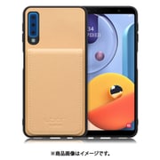 Galaxy A7 用 折り畳み式カードポケット/本革/4枚収納 ベージュ WORK56SCGX-BG-A7
