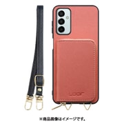 Galaxy M23 用 小銭入れ付きスマホケース/PUレザー/ストラップ付き コスモス WORK24MPGX-CSM-GM23