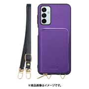 Galaxy M23 用 小銭入れ付きスマホケース/PUレザー/ストラップ付き バイオレット WORK24MPGX-VL-GM23