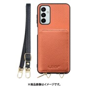 Galaxy M23 用 小銭入れ付きスマホケース/本革/ストラップ付き フラミンゴ WORK25MPGX-FM-GM23