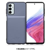 Galaxy M23 用 折り畳み式カードポケット/本革/4枚収納 ブルー WORK56SCGX-BU-GM23