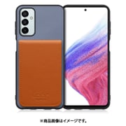 Galaxy M23 用 折り畳み式カードポケット/本革/4枚収納 ブルーキャメル WORK56SCGX-BUCM-GM23