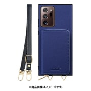 Galaxy Note 20 Ultra 用 小銭入れ付きスマホケース/PUレザー/ストラップ付き ネイビー WORK24MPGX-NY-GN20U5G