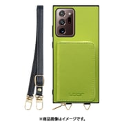 Galaxy Note 20 Ultra 用 小銭入れ付きスマホケース/PUレザー/ストラップ付き ライムグリーン WORK24MPGX-LG-GN20U5G
