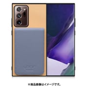 Galaxy Note 20 Ultra 用 折り畳み式カードポケット/本革/4枚収納 ベージュブルー WORK56SCGX-BGBU-GN20U5G