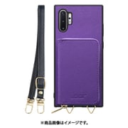 Galaxy Note10+ 用 小銭入れ付きスマホケース/PUレザー/ストラップ付き バイオレット WORK24MPGX-VL-N10P