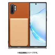 Galaxy Note10+ 用 折り畳み式カードポケット/本革/4枚収納 キャメルベージュ WORK56SCGX-CMBG-N10P