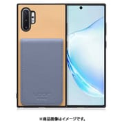 Galaxy Note10+ 用 折り畳み式カードポケット/本革/4枚収納 ベージュブルー WORK56SCGX-BGBU-N10P