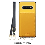 Galaxy S10 用 小銭入れ付きスマホケース/PUレザー/ストラップ付き パンプキン WORK24MPGX-PMP-S10