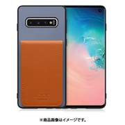 Galaxy S10 用 折り畳み式カードポケット/本革/4枚収納 ブルーキャメル WORK56SCGX-BUCM-S10