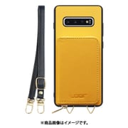 Galaxy S10+ 用 小銭入れ付きスマホケース/PUレザー/ストラップ付き パンプキン WORK24MPGX-PMP-S10P