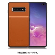Galaxy S10+ 用 折り畳み式カードポケット/本革/4枚収納 キャメル WORK56SCGX-CM-S10P
