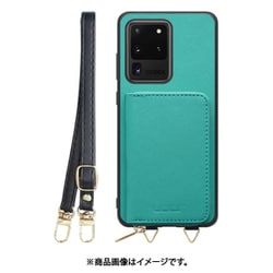 Galaxy S20 Ultra 用 小銭入れ付きスマホケース/PUレザー/ストラップ付き ターコイズ WORK24MPGX-TQ-GS20U