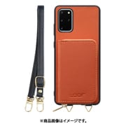 Galaxy S20+ 用 小銭入れ付きスマホケース/PUレザー/ストラップ付き オレンジ WORK24MPGX-OG-GS20P