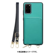 Galaxy S20+ 用 小銭入れ付きスマホケース/PUレザー/ストラップ付き ターコイズ WORK24MPGX-TQ-GS20P