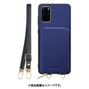 Galaxy S20+ 用 小銭入れ付きスマホケース/PUレザー/ストラップ付き ネイビー WORK24MPGX-NY-GS20P