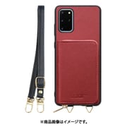 Galaxy S20+ 用 小銭入れ付きスマホケース/PUレザー/ストラップ付き レッド WORK24MPGX-RD-GS20P