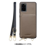 Galaxy S20+ 用 小銭入れ付きスマホケース/本革/ストラップ付き グレージュ WORK25MPGX-GB-GS20P
