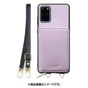 Galaxy S20+ 用 小銭入れ付きスマホケース/本革/ストラップ付き ラベンダー WORK25MPGX-PL-GS20P