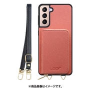 Galaxy S21+5G 用 小銭入れ付きスマホケース/PUレザー/ストラップ付き コスモス WORK24MPGX-CSM-GS21P