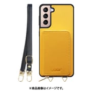 Galaxy S21+5G 用 小銭入れ付きスマホケース/PUレザー/ストラップ付き パンプキン WORK24MPGX-PMP-GS21P