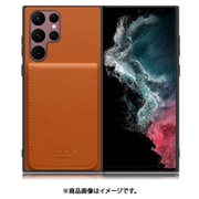 Galaxy S22 Ultra 用 折り畳み式カードポケット/本革/4枚収納 キャメル WORK56SCGX-CM-GS22U
