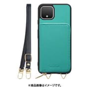 WORK24MPGG-TQ-PX4 [Google Pixel4 用 小銭入れ付きスマホケース/PUレザー/ストラップ付き ターコイズ]