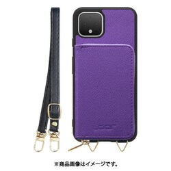 WORK24MPGG-VL-PX4 [Google Pixel4 用 小銭入れ付きスマホケース/PUレザー/ストラップ付き バイオレット]