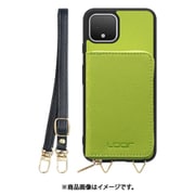 WORK24MPGG-LG-PX4 [Google Pixel4 用 小銭入れ付きスマホケース/PUレザー/ストラップ付き ライムグリーン]