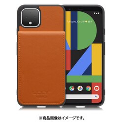 WORK56SCGG-CM-PX4 [Google Pixel4 用 折り畳み式カードポケット/本革/4枚収納 キャメル]