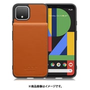 WORK56SCGG-CM-PX4 [Google Pixel4 用 折り畳み式カードポケット/本革/4枚収納 キャメル]
