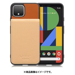 WORK56SCGG-CMBG-PX4 [Google Pixel4 用 折り畳み式カードポケット/本革/4枚収納 キャメルベージュ]