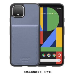 WORK56SCGG-BU-PX4 [Google Pixel4 用 折り畳み式カードポケット/本革/4枚収納 ブルー]