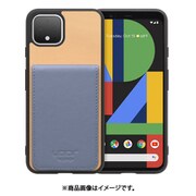 WORK56SCGG-BGBU-PX4 [Google Pixel4 用 折り畳み式カードポケット/本革/4枚収納 ベージュブルー]