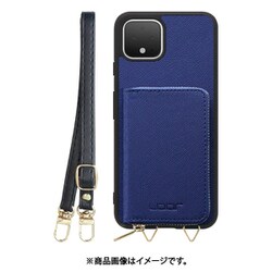 WORK24MPGG-NY-PX4XL [Google Pixel4XL 用 小銭入れ付きスマホケース/PUレザー/ストラップ付き ネイビー]