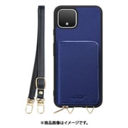 WORK24MPGG-NY-PX4XL [Google Pixel4XL 用 小銭入れ付きスマホケース/PUレザー/ストラップ付き ネイビー]
