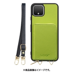 WORK24MPGG-LG-PX4XL [Google Pixel4XL 用 小銭入れ付きスマホケース/PUレザー/ストラップ付き ライムグリーン]