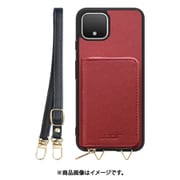 WORK24MPGG-RD-PX4XL [Google Pixel4XL 用 小銭入れ付きスマホケース/PUレザー/ストラップ付き レッド]