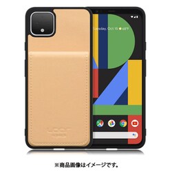 WORK56SCGG-BG-PX4XL [Google Pixel4XL 用 折り畳み式カードポケット/本革/4枚収納 ベージュ]