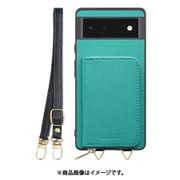 WORK24MPGG-TQ-GPX6 [Google Pixel6 用 小銭入れ付きスマホケース/PUレザー/ストラップ付き ターコイズ]
