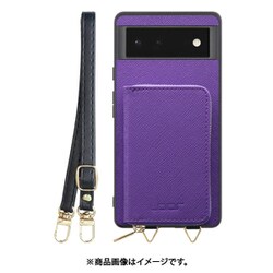 WORK24MPGG-VL-GPX6 [Google Pixel6 用 小銭入れ付きスマホケース/PUレザー/ストラップ付き バイオレット]