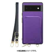 WORK24MPGG-VL-GPX6 [Google Pixel6 用 小銭入れ付きスマホケース/PUレザー/ストラップ付き バイオレット]