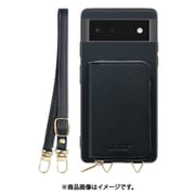 WORK24MPGG-BK-GPX6 [Google Pixel6 用 小銭入れ付きスマホケース/PUレザー/ストラップ付き ブラック]