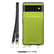 WORK24MPGG-LG-GPX6 [Google Pixel6 用 小銭入れ付きスマホケース/PUレザー/ストラップ付き ライムグリーン]