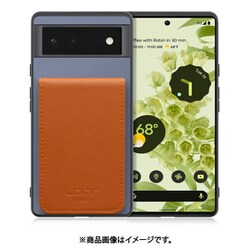 WORK56SCGG-BUCM-GPX6 [Google Pixel6 用 折り畳み式カードポケット/本革/4枚収納 ブルーキャメル]