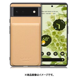 WORK56SCGG-BG-GPX6 [Google Pixel6 用 折り畳み式カードポケット/本革/4枚収納 ベージュ]