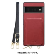 WORK24MPGG-RD-GPX6P [Google Pixel6 Pro 用 小銭入れ付きスマホケース/PUレザー/ストラップ付き レッド]