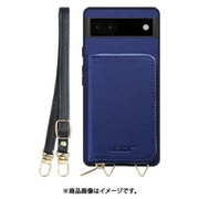 WORK24MPGG-NY-GPX6A [Google Pixel6a 用 小銭入れ付きスマホケース/PUレザー/ストラップ付き ネイビー]