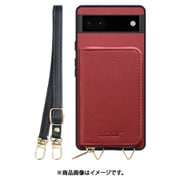 WORK24MPGG-RD-GPX6A [Google Pixel6a 用 小銭入れ付きスマホケース/PUレザー/ストラップ付き レッド]