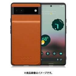 WORK56SCGG-CM-GPX6A [Google Pixel6a 用 折り畳み式カードポケット/本革/4枚収納 キャメル]